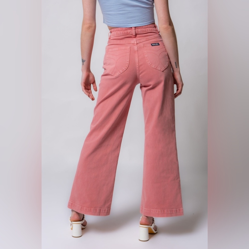 Rolla's Sailor Scoop Ankle Crop Jeans -Rose Size 26 - Picture 2 of 11